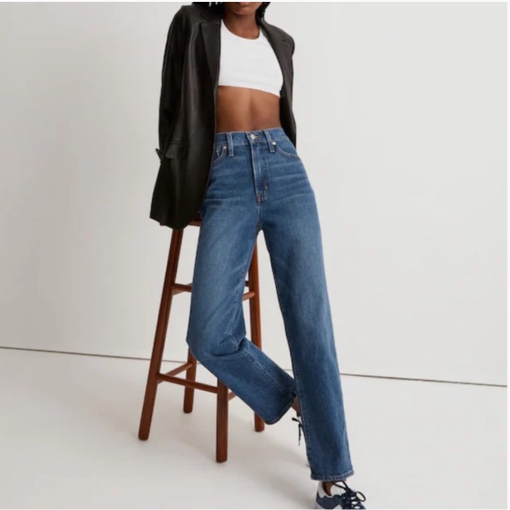 NWOT 🚲 Perfect Vintage Straight Leg Full Length Jean Mayfield Wash